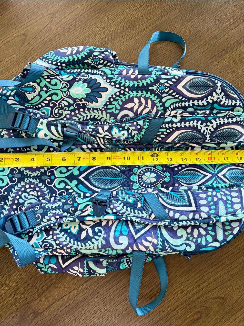 Vera Bradley Paisley Backpack in Blue and Teal - Picture 10 of 10